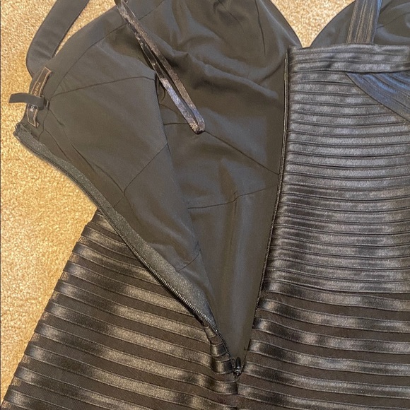 BCBGMAXAZRIA Satin/Mesh Sweetheart Neckline Evening Cocktail Gown/Prom/Wedding - Picture 14 of 15